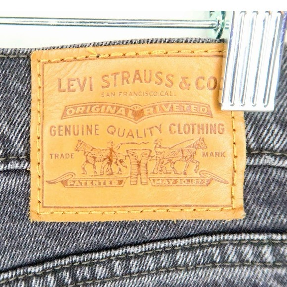 Levi’s wedgy slim straight leg butterfly black denim jeans size 28 - Picture 4 of 7